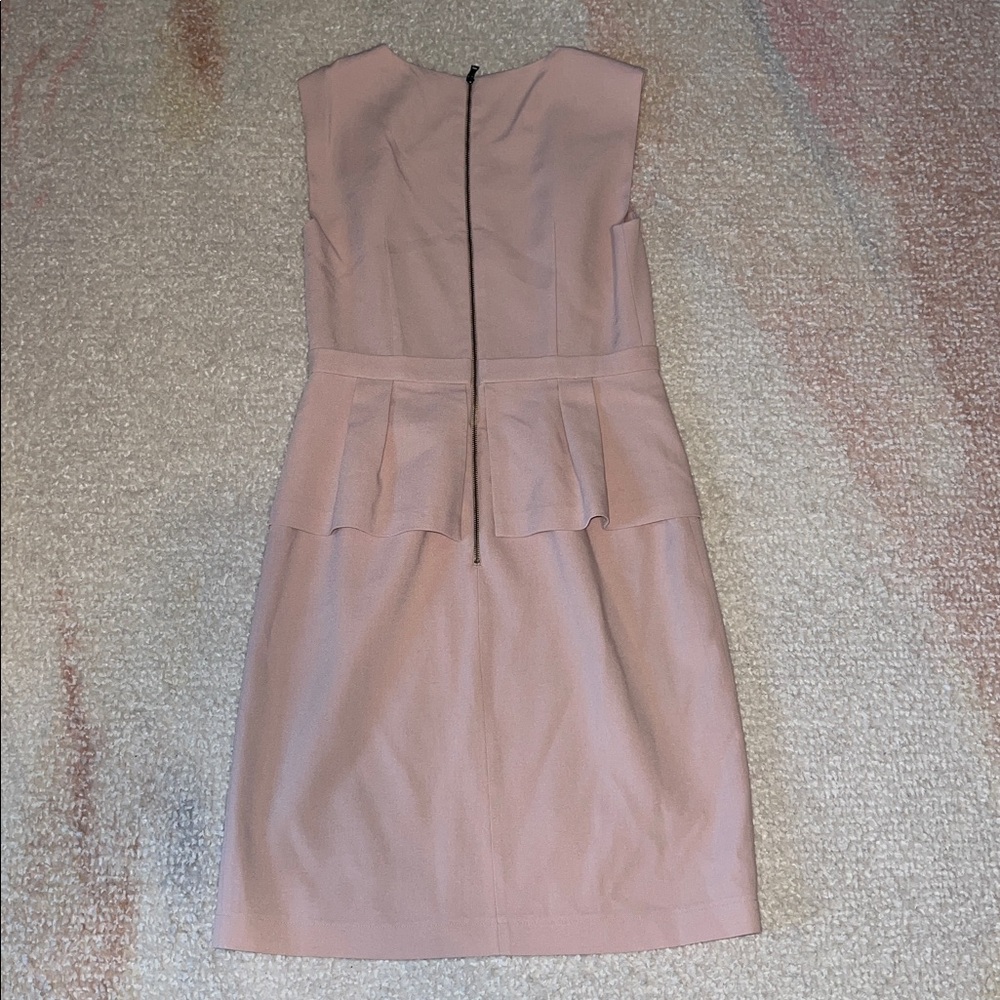 BCBGMaxAzria Blush Pink Mini Peplum Dress - Picture 6 of 7